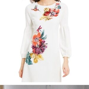 Floral Embroidered White Dress